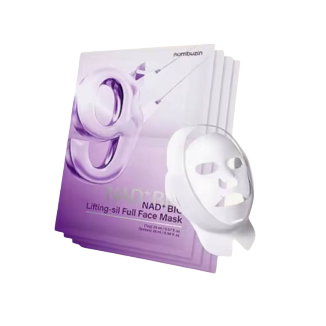 Numbuzin No.9 NAD Bio Lifting Full Cover Facial Mask 4EA (+4 Lifting Bands)