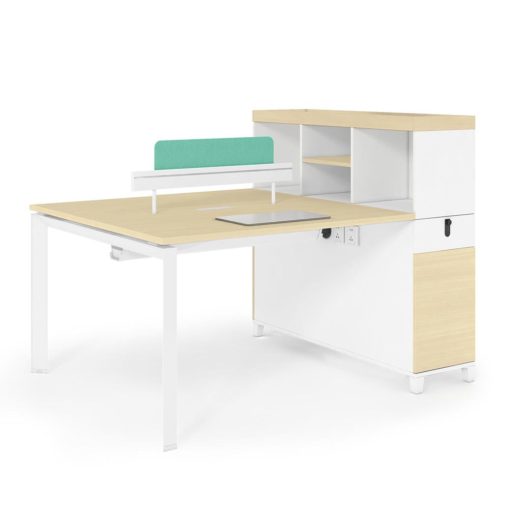 Stance Gesture 2-staff Workstation w/ Shelves