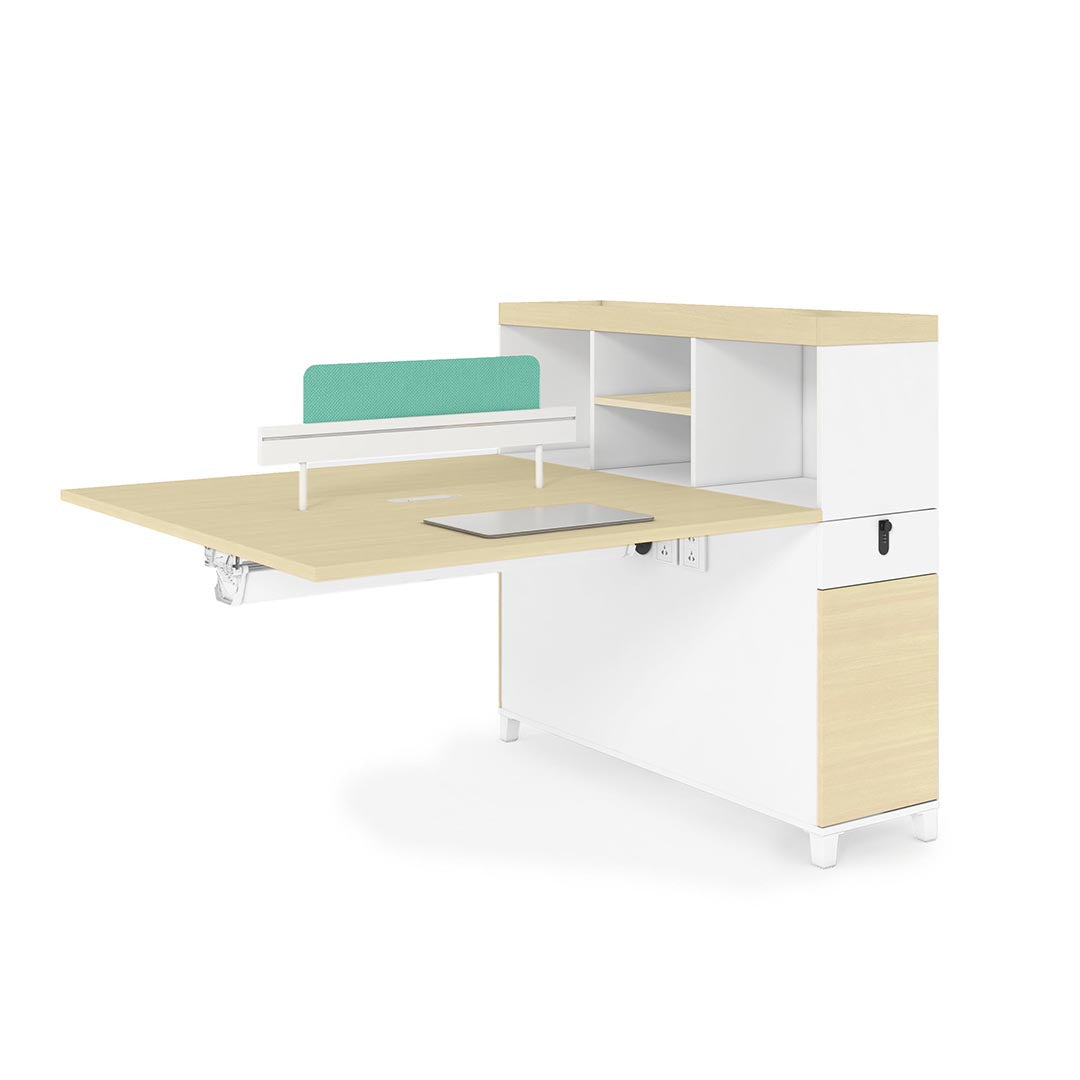 Stance Gesture 2-staff Workstation w/ Shelves
