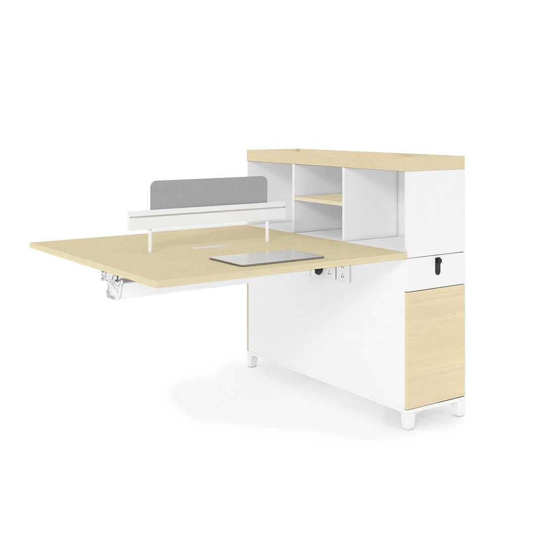 Stance Gesture 2-staff Workstation w/ Shelves