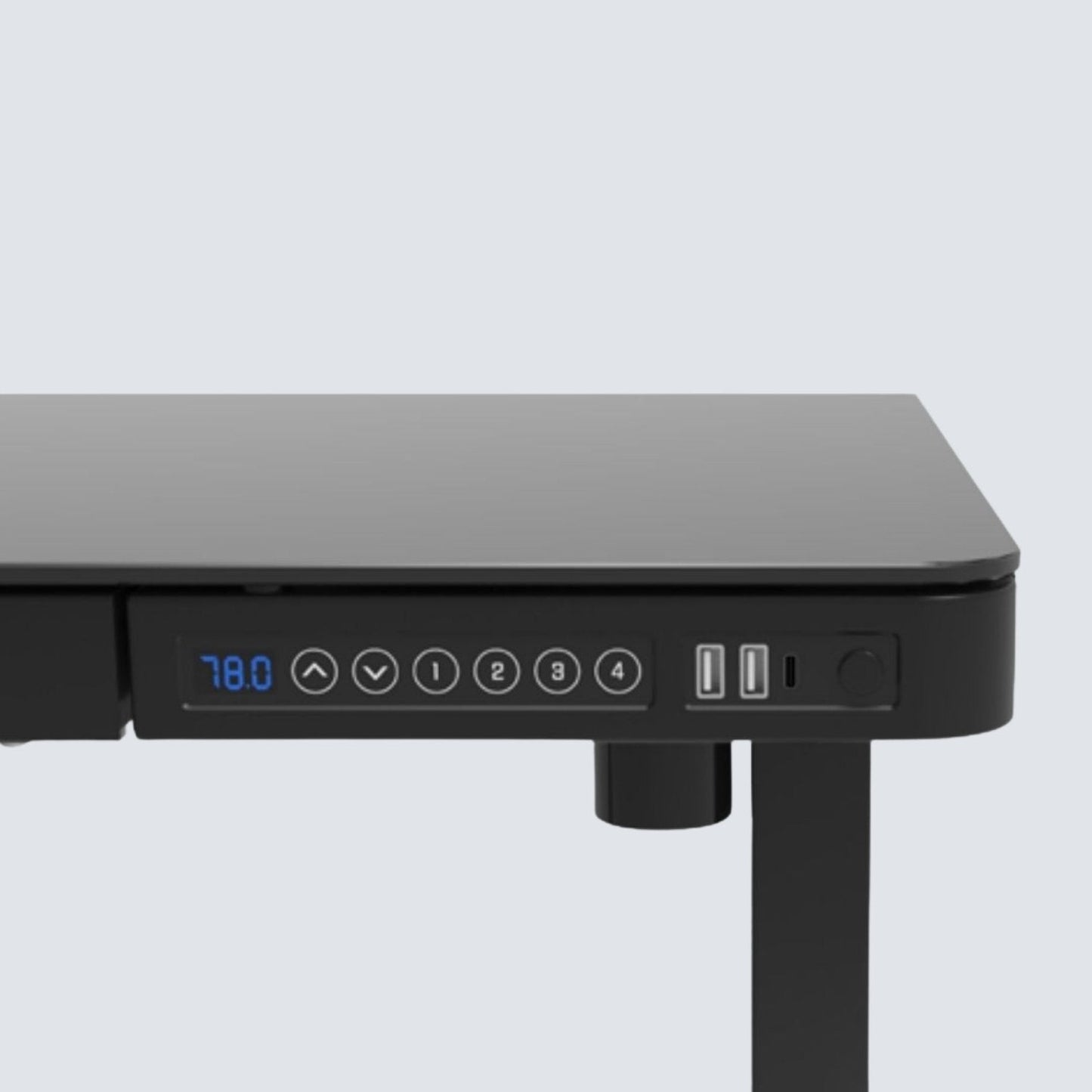 Stance Executive Glass Tabletop Single Motor Standing Desk