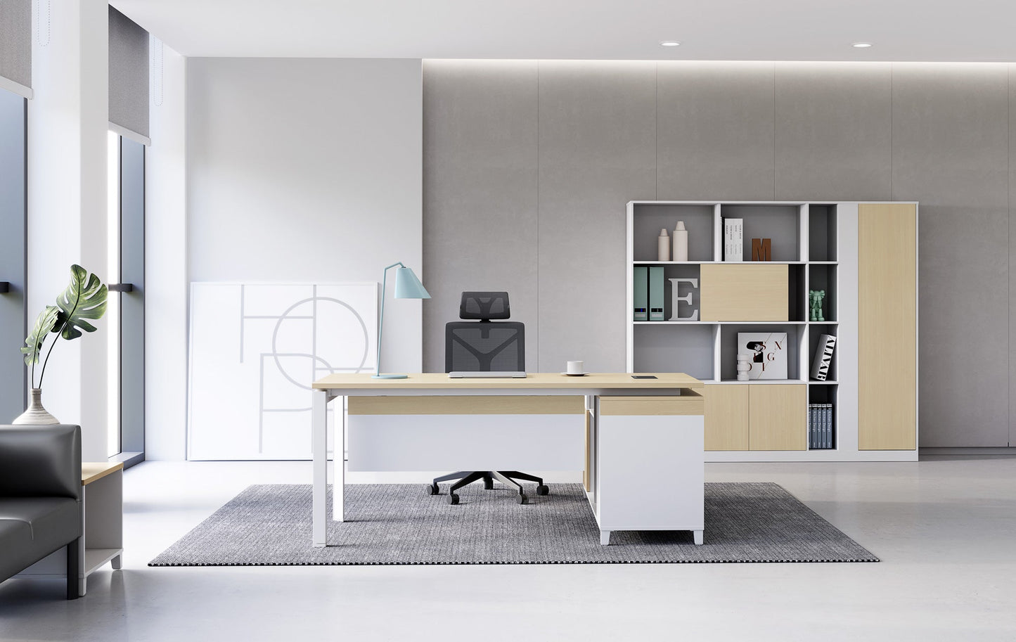 Stance Gesture Executive L-shape Table