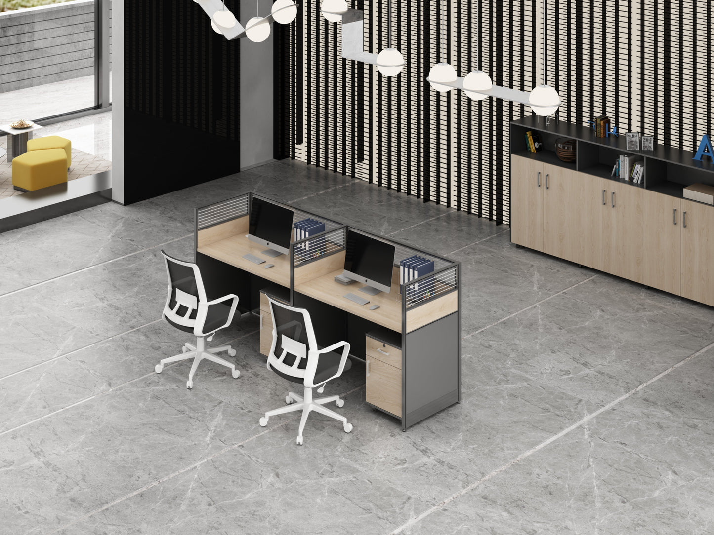 Stance Level 2-Staff Side by Side Office Workstation