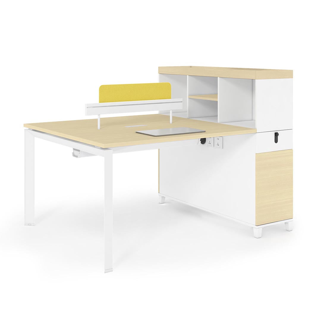 Stance Gesture 2-staff Workstation w/ Shelves