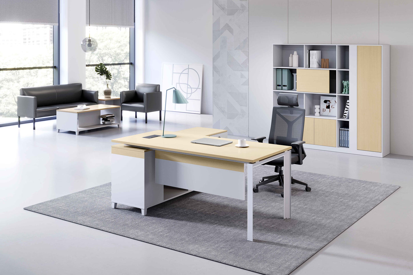 Stance Gesture Executive L-shape Table