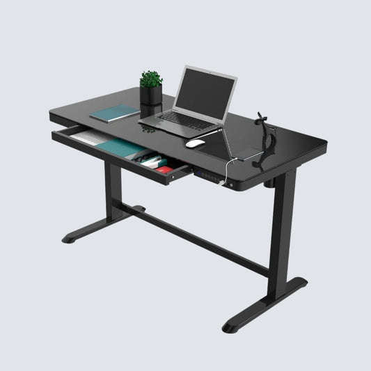 Stance Executive Glass Tabletop Single Motor Standing Desk